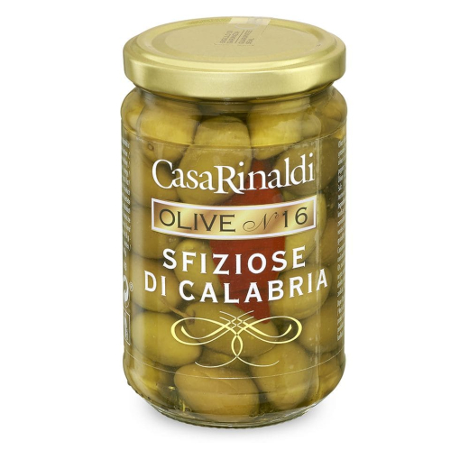 Măsline verzi Sfiziose di Calabria  în ulei de floarea soarelui 300g