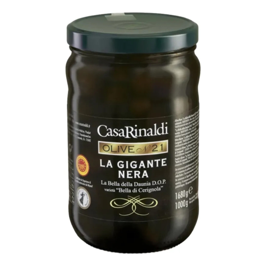 Masline negre gigantice DOP 1.610kg (netă 950g)