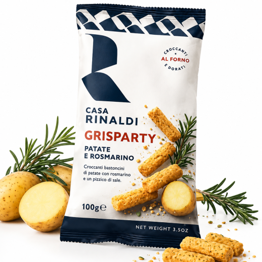 Mini Grissini Gris Party cu cartofi și rozmarin 100g