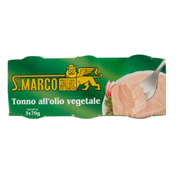Ton file în ulei de floarea soarelui S.Marco 70g x 3buc
