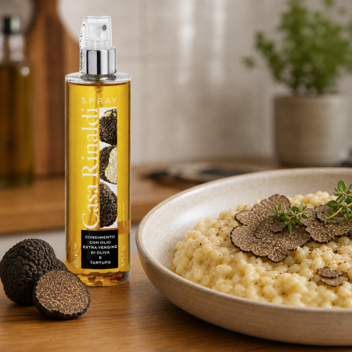 Ulei de măsline extra virgin aromatizat cu trufe negre spray 250ml