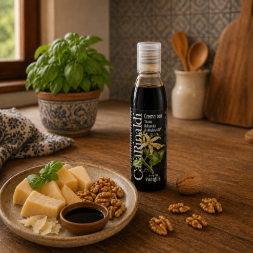 Cremă cu oțеt balsamic de Modena IGP aromatizată cu  vanilie 150ml