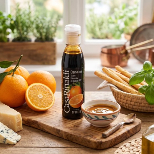 Cremă cu oțеt balsamic de Modena IGP aromatizată cu  portocală 150ml