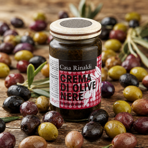 Cremă de măsline negre în ulei de măsline 180g