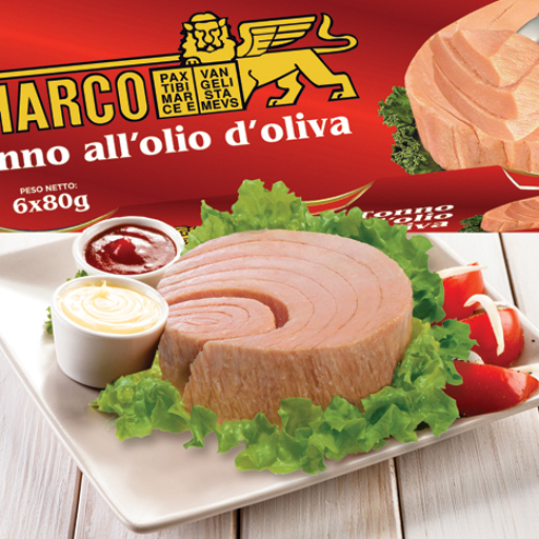 Ton file în ulei de măsline S.Marco 70g x 3buc