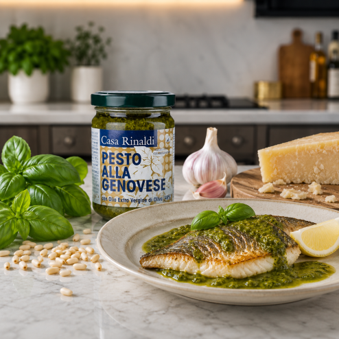 Pesto genovese cu ulei de măsline extravirgin 130g